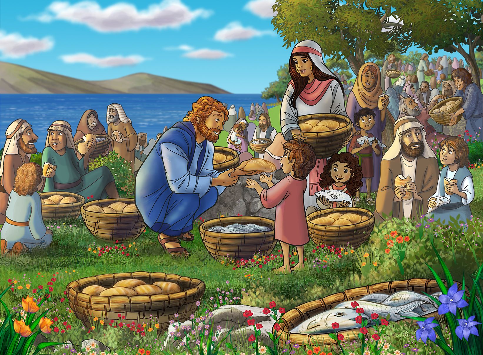 Jesus feeds 5000-Matt-Baker-Art.jpg